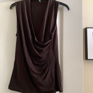 Lauren Ralph Lauren sleeveless ruched top